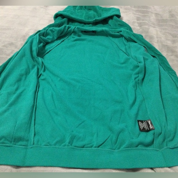 DIAMOND SUPPLY CO WOMEN’S TEARDROP TURQUOISE ZIP-UP HOODIE SIZE XS - Picture 5 of 8
